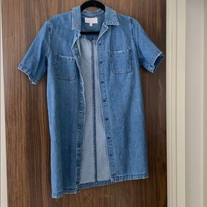 Denim button up dress